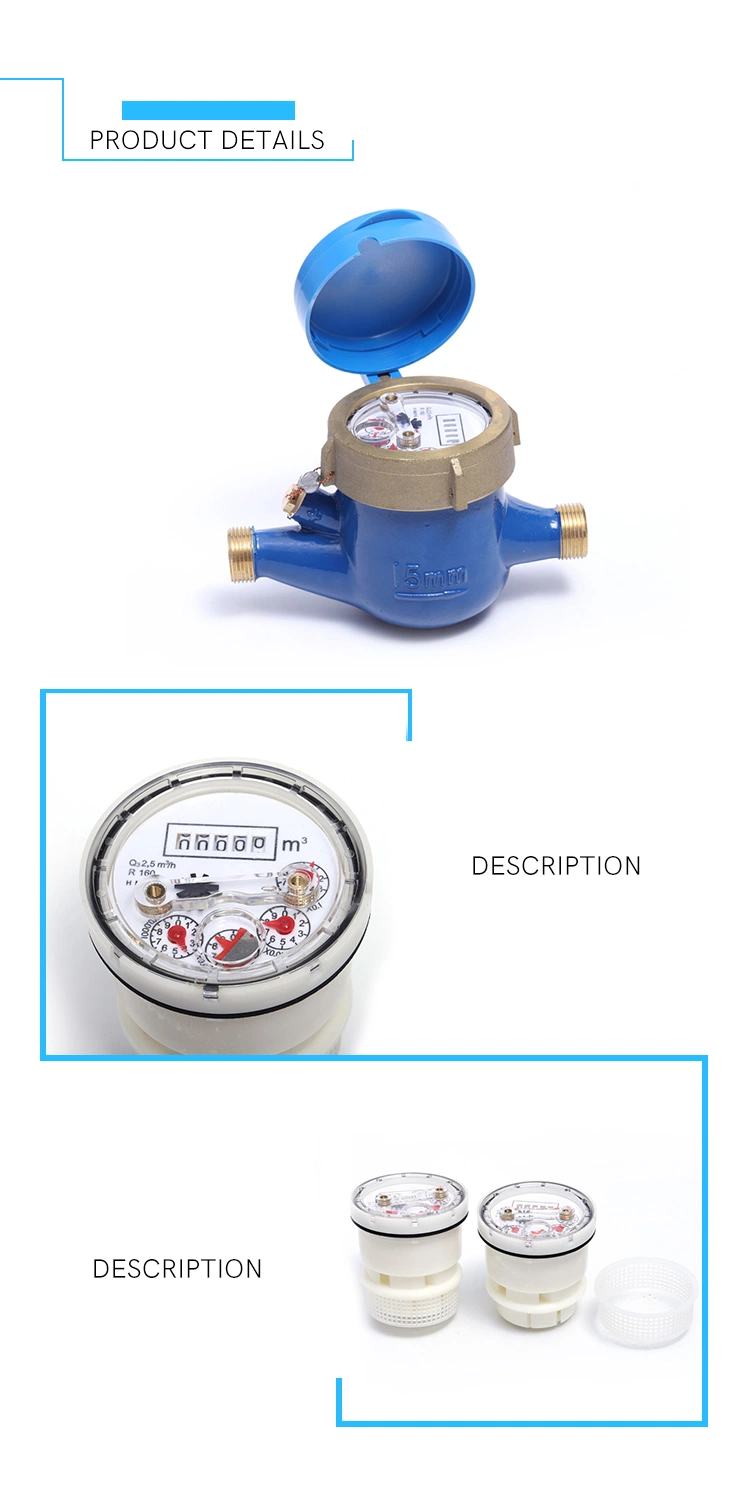 R160 Multi Jet Dry Type Water Meter Mechanism with AMR (NX-1)